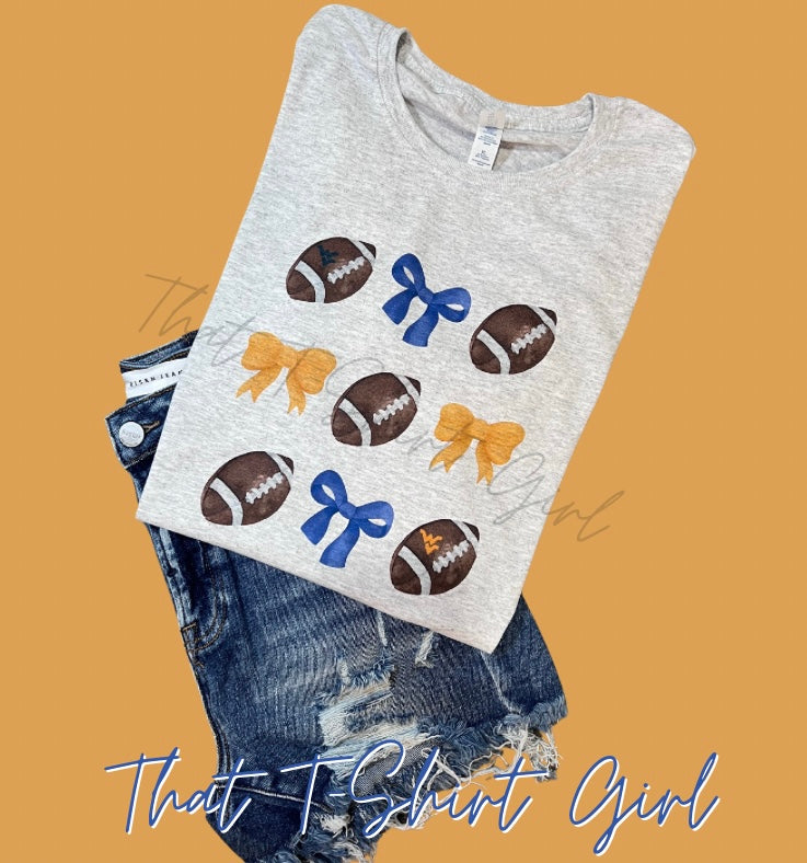 WV football bow tee